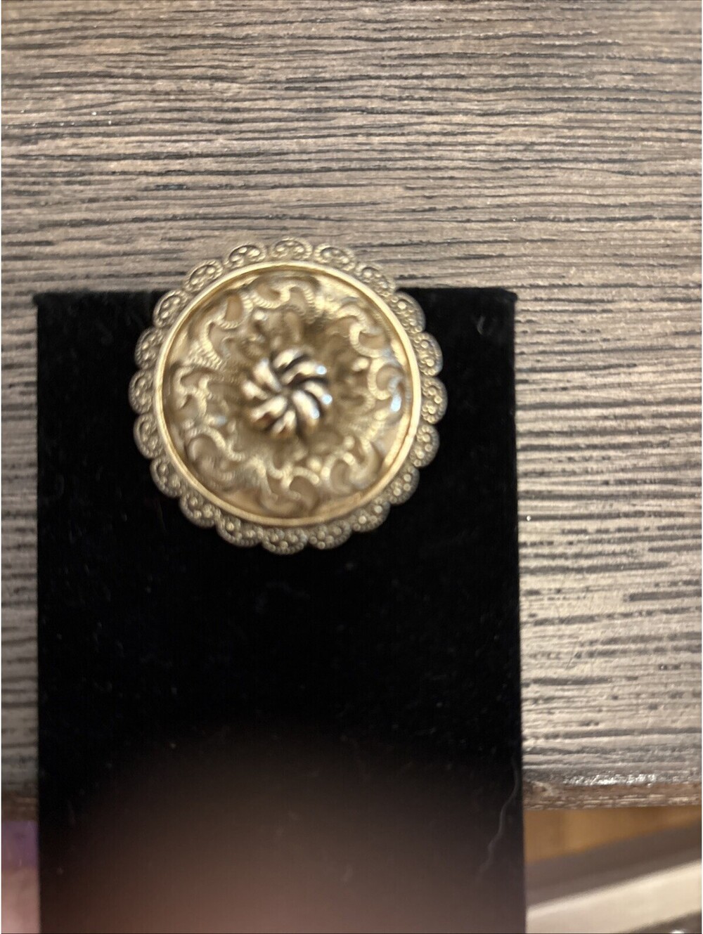 Beautiful VTG 60s West Germany Gold  Tone Filigree Scarf Clip Dress Clip